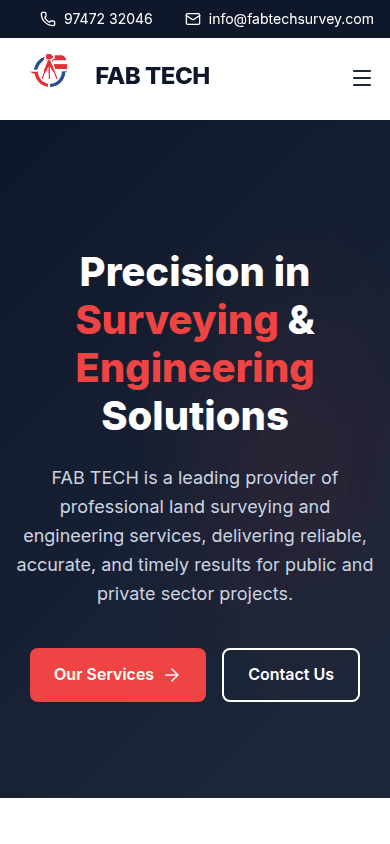 FAB TECH mobile view